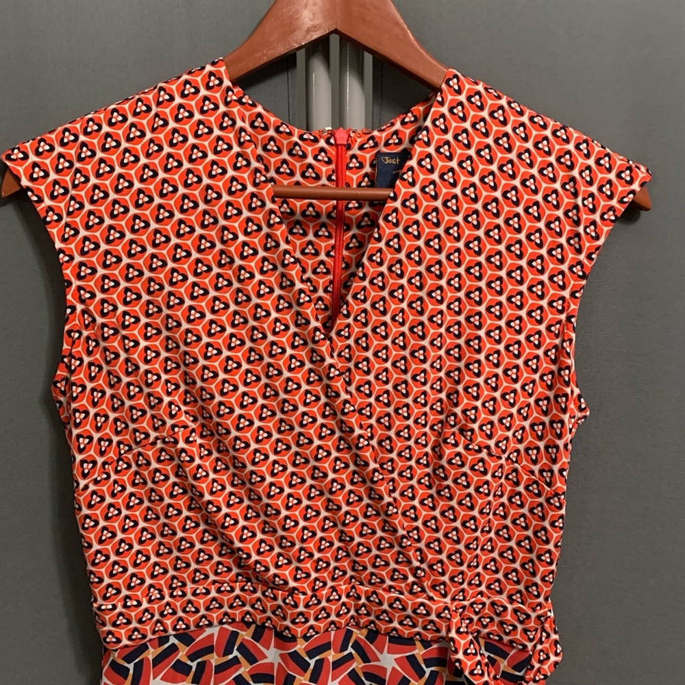 B02-Women's Just...Taylor Dress, Size 8, Red & Navy - Picture 4 of 9